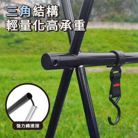 【Bestho】戶外鋁合金三角多用途鍋具置物架－附收納袋