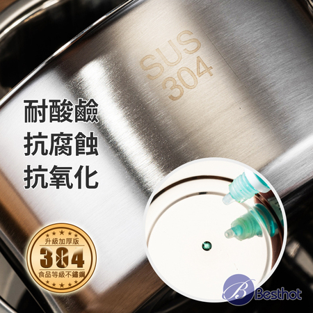【Besthot】戶外露營304不鏽鋼鍋具四件套組-附收納袋、鍋鏟及夾子 露營鍋具組 