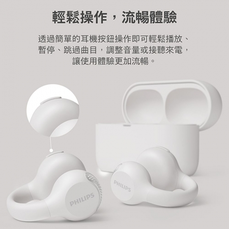 【好買點數放大】PHILIPS 飛利浦 耳夾式真無線藍牙耳機 TAQ2000 