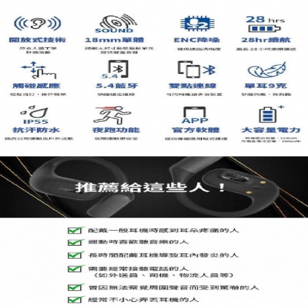 【PHILIPS 飛利浦】OPENGO Pro 開放式運動藍牙耳機 TAA6709