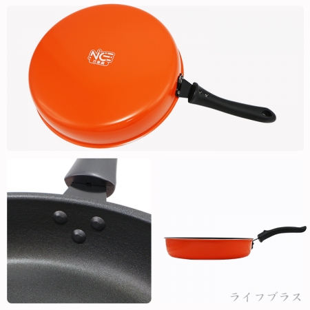 巧藝鍋航鈦備長炭遠紅外線不沾炒鍋-33cm-含蓋x1支＋平底鍋-32cm-無蓋x1支