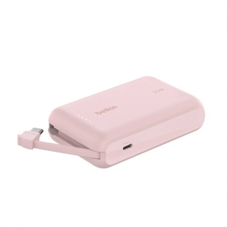 Belkin BoostCharge 20W 自帶USB-C線快充行動電源36Wh （10,000mAh）-BPB021