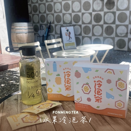 【鳳梨&百香果 冷泡茶2盒組】熱帶果香雙重體驗｜綠茶基底水果茶｜可冷泡可熱泡