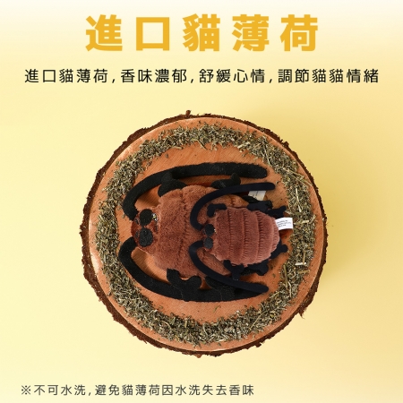 Fetch 極酷小強 M號 響紙＋貓薄荷 絨毛貓玩具
