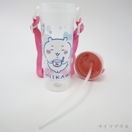吉伊卡哇-小巧吸管水壺-500ml-粉色-2支