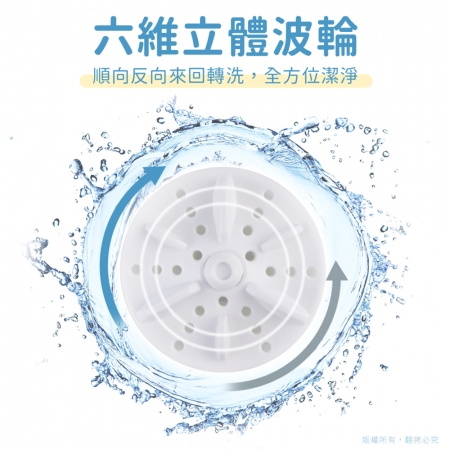 aibo 洗淨三模式 USB充電無線迷你洗衣機 附雙桶