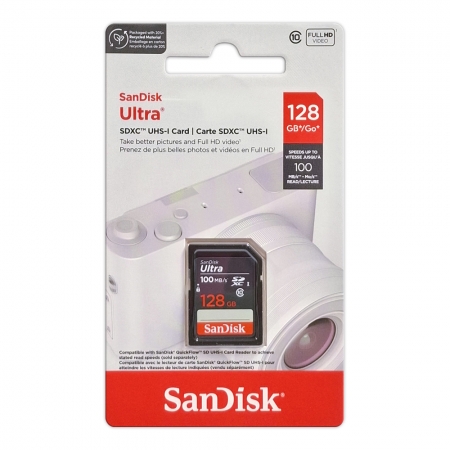 SanDisk Ultra UHS-I 【128GB】 SDXC 記憶卡 讀取100M C10 公司貨（SD-SDU-NR-128G）