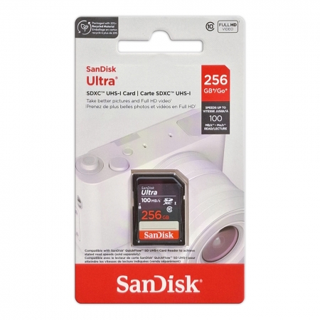 SanDisk Ultra UHS-I 【256GB】 SDXC 記憶卡 讀取100M C10 公司貨（SD-SDU-NR-256G）