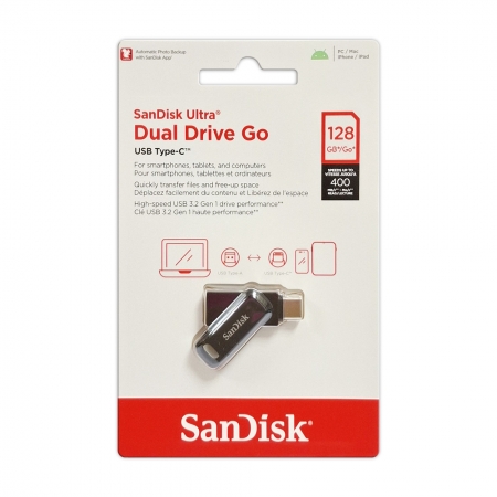 SanDisk【128GB】Ultra GO USB 3.1 TYPE-C 高速 雙用 OTG 旋轉隨身碟 安卓手機/平板適用（SD-DDC3-128G）