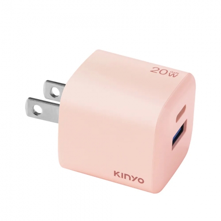 KINYO 氮化鎵雙孔PD充電器20W PDCB-120 超值2入組