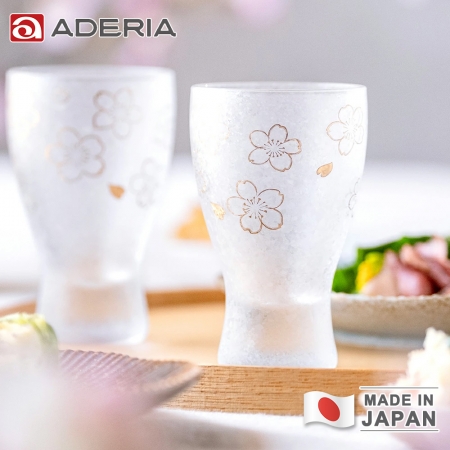 【ADERIA】日本製 金彩櫻花酒杯/清酒杯對杯組100ml