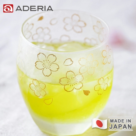 【ADERIA】日本製 金彩櫻花茶杯/水杯對杯組345ml