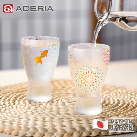 【ADERIA】日本製 金魚花火酒杯/清酒杯對杯組100ml