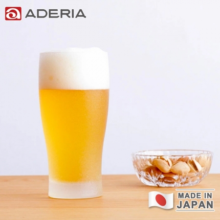 【ADERIA】日本製冰晶系列薄口啤酒杯365ml-3入組