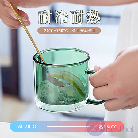 【Besthot】多用途雙層玻璃杯 咖啡杯 玻璃杯