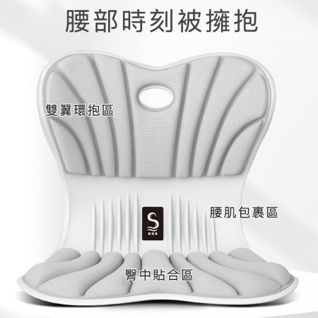 【思菲其】人體工學護腰坐墊/坐姿椅-加厚加大款