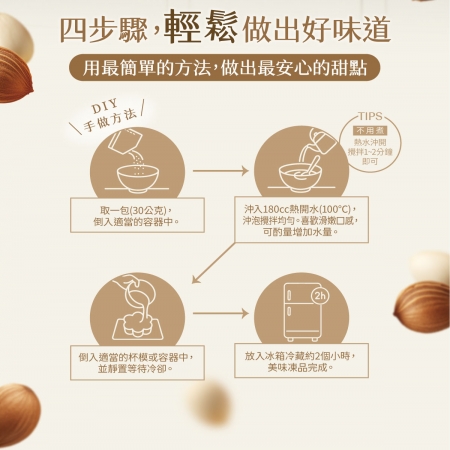 【禾園生技-小白鯨系列】杏仁露DIY凍品（30g*4包/盒）
