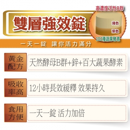 Goddess Idun女神伊登-蔬果酵素B群長效錠（30顆）x5瓶