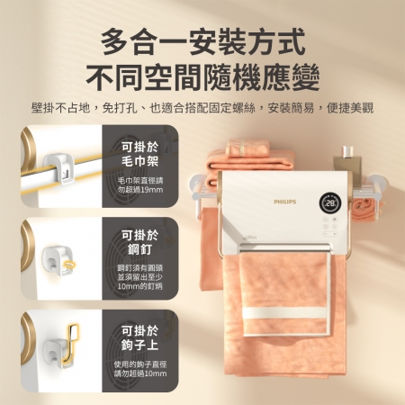 【PHILIPS 飛利浦】石墨烯壁掛暖風機 AHR3126FX