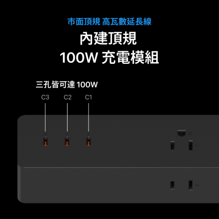 『UNIPAPA』有序延長線 超充版 100W