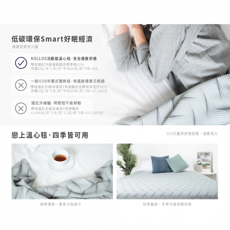 科樂思KOLLOS 洸動能溫心毯 （遠紅外線四季用毛毯）