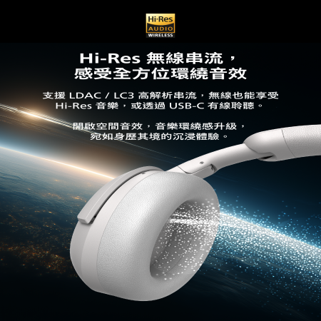 【PHILIPS 飛利浦】Hi-Res 金標旗艦降噪藍牙耳罩耳機 TAH8000