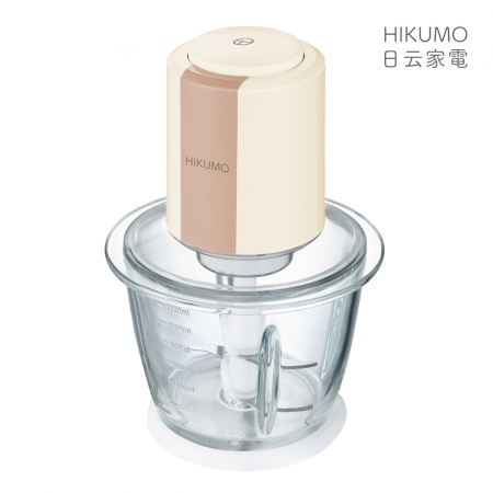 【HIKUMO 日云】晶亮玻璃杯四刀刃調理機 （1200ml大容量）HKM-FC0301