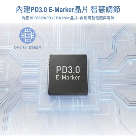 Wephone 100W 一轉四電力分流器（2C2A） E-Marker晶片1.5M