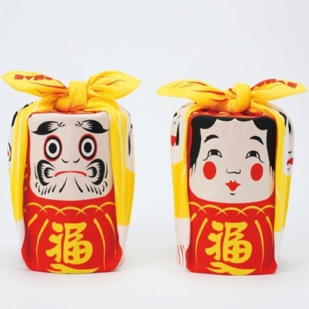 京都風呂敷包巾-cochae 中巾-達摩不倒翁（限時85折/售價已是折扣價）