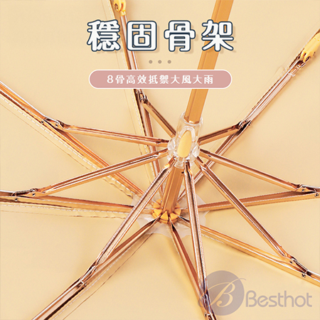 【Besthot】防曬彩膠印花折疊傘 抗UV雨傘 晴雨兩用傘