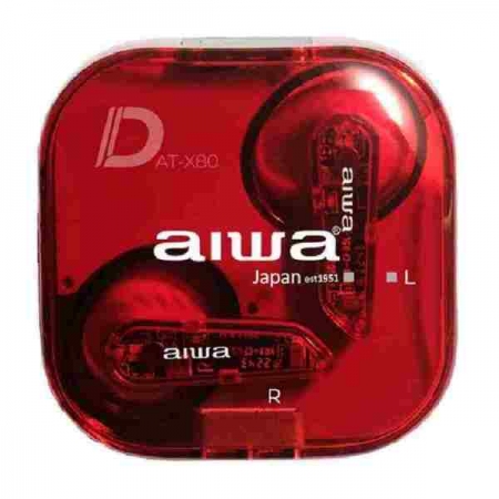 【AIWA 愛華】真無線藍牙耳機 AT-X80D 共五色 （黑/白/粉/綠/紅）