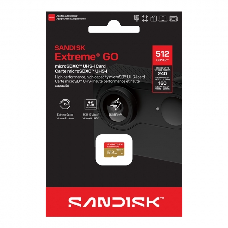 SanDisk Extreme GO 512G microSD U3 UHS-I V30 A2 記憶卡（SD-SQXGN-512G）