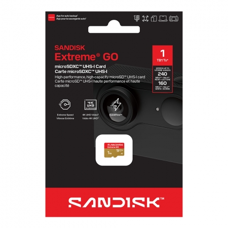 SanDisk Extreme GO 1TB microSD U3 UHS-I V30 A2 記憶卡（SD-SQXGN-1TB）