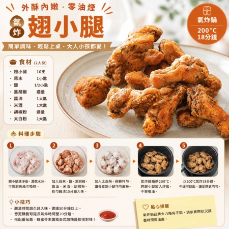【約克街肉舖】台灣國產鮮嫩翅小腿（600g±10%/包）