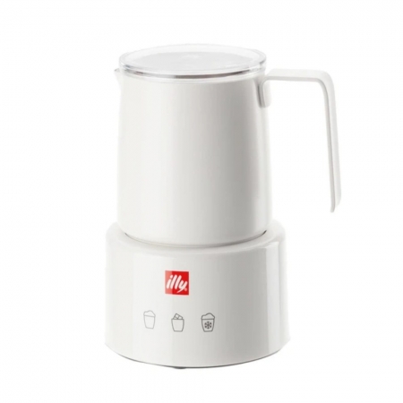 【illy 意利】全自動冷熱不鏽鋼電動奶泡機-尊爵白 F280G