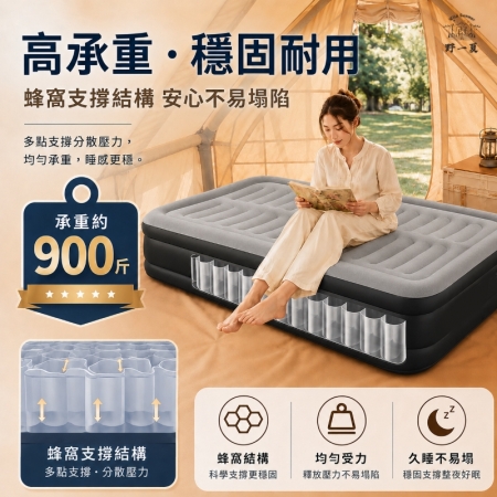 【Wild Summer】雙人加大全自動充氣床墊－贈一次性床單