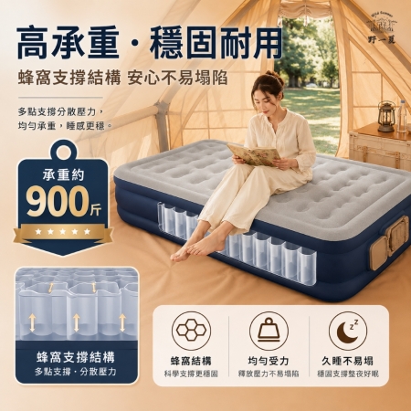 【Wild Summer】全自動充氣加厚單人充氣床墊－贈一次性床單