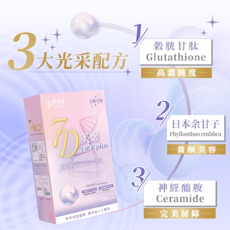 【全新升級配方】悠樂康 7D美姬 小泌素plus 30顆/盒（7日激發光彩 亮力再現）