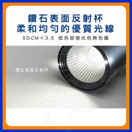 【DanceLight 舞光】6入組 30W 黑鑽石LED防眩軌道燈 投射燈 軌道燈 （黑殼 白殼）