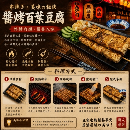【約克街肉舖】軟嫩百頁豆腐串（65g±10%/串/3串1包）