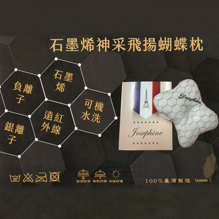 石墨烯神采飛揚蝴蝶枕-2入