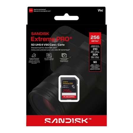 SanDisk Extreme PRO 256G SDXC UHS-II V90 相機 記憶卡 8K影片（SD-SDXDE-256G）