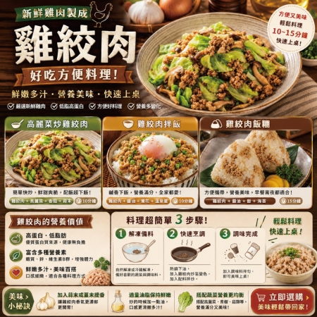 【約克街肉鋪】純淨台灣國產雞胸絞肉（200g±10%/包）