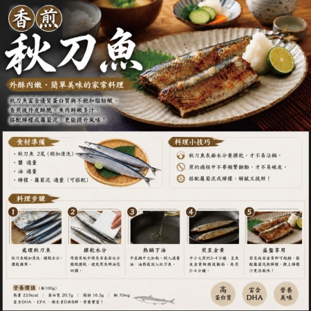 【小川漁屋】野生秋刀魚（240g~300g/包_去頭去肚）