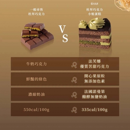 【法布甜】杜拜小姐 72%精品巧克力蛋糕（700g/顆）