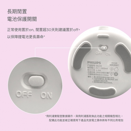 飛利浦 PHILIPS 66245 小精靈充電多功能檯燈（充電型） 珍珠白 寶貝粉 兒童檯燈 護眼檯燈 LED檯燈