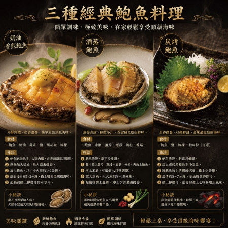 【小川漁屋】極品南非活凍帶殼鮑魚（500G＋-10%/包/約6~8粒） 