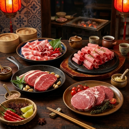 【好神】美加紐頂級尊爵全牛烤肉套餐（10包組）｜黑牛雪花＋低脂小牛＋PRIME牛排＋肋眼沙朗/組