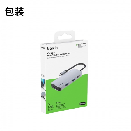 Belkin USB-C 五合一多媒體集線器 AVC007fqSGY-V2