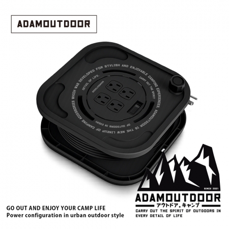 ADAMOUTDOOR | 15M3PIN一切四座迴旋輪座動力線 （ADPW-YS3P4115）捲線、輪座、延長線